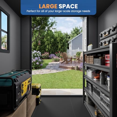 amopatio 6x4 ft outdoor storage shed with floor, side view