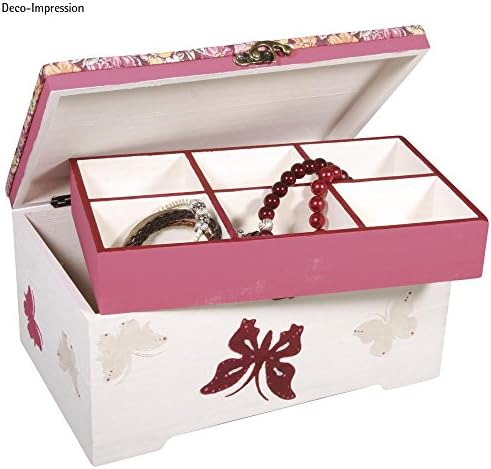 rayher wooden casket with inset, 2 parts, 28x18x13,5cm, side view