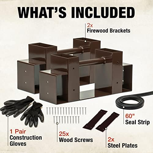 tidyboss 2 pack firewood rack outdoor | 2x4 shown in use