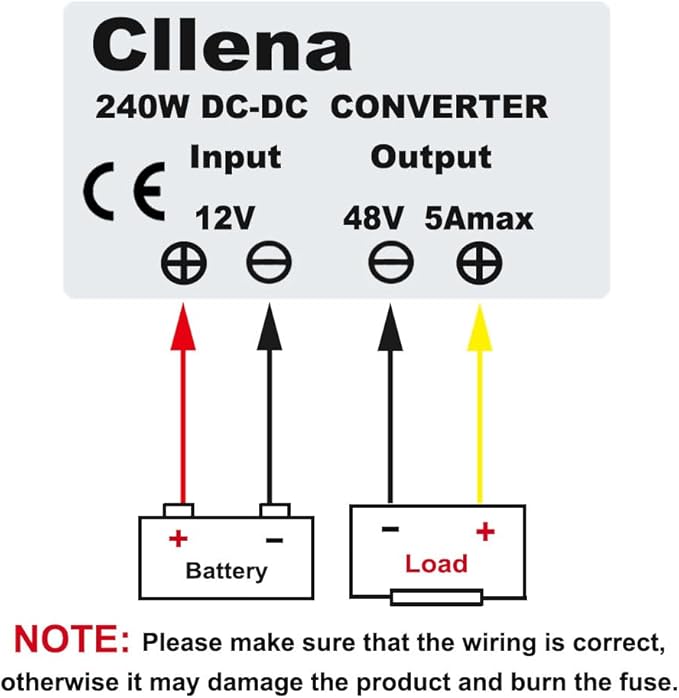 Cllena DC/DC 12V to 48V Boost Converter 5A 240W Step Up Voltage Regulator - Image 7