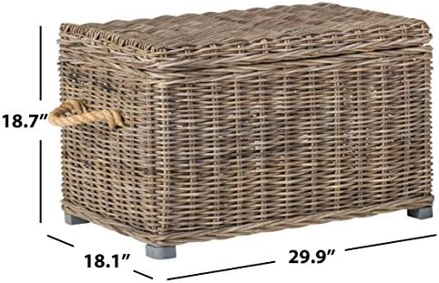 safavieh salim trunk rattan storage cabinet, 18.7" coastal, package contents