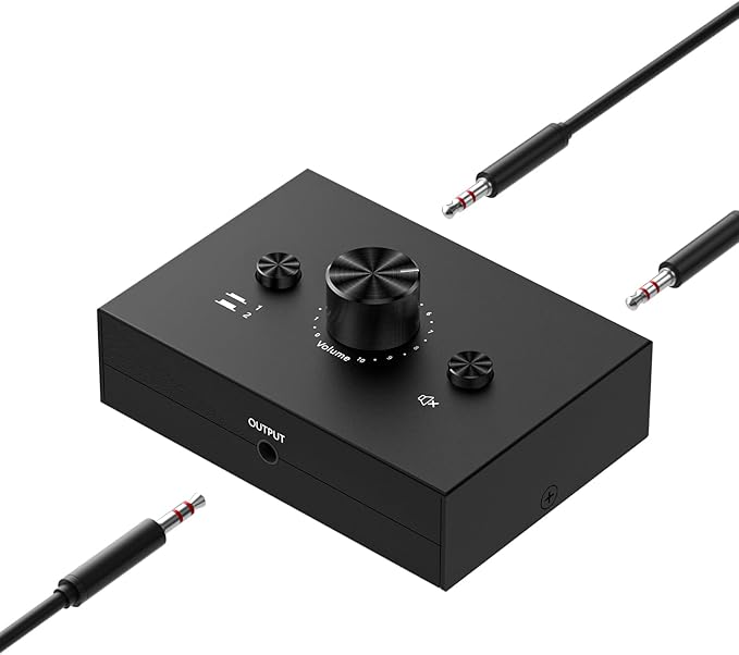 Y.D.F 3.5mm Stereo Audio Switch Audio Switcher Passive Speaker Headphone Manual by YDF