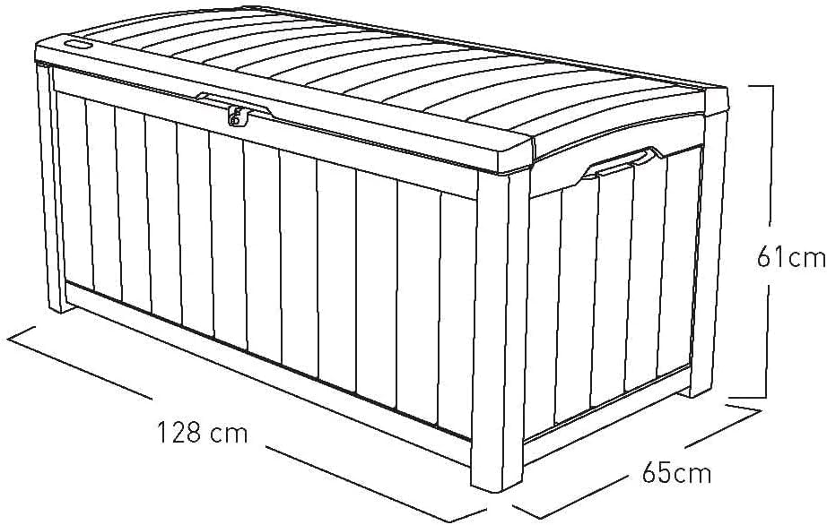 keter glenwood garden storage waterproof box, close-up detail