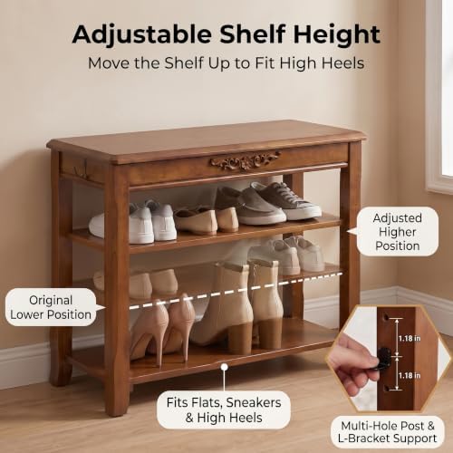 shoe rack bench with lift-top storage,3-tier shoe storage, package contents
