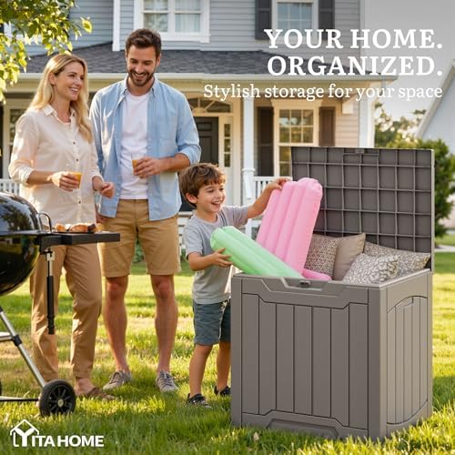 yitahome 31 gallon outdoor storage box, close-up detail