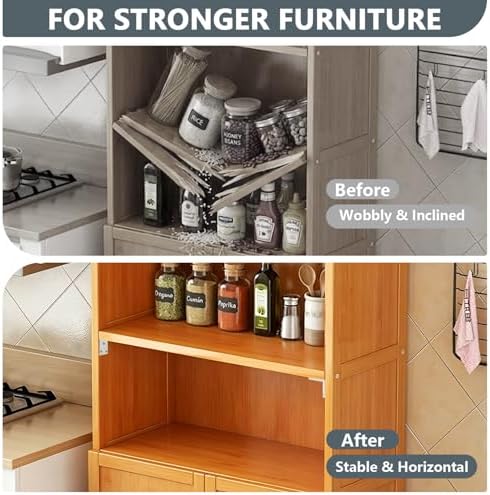 Alise 4Pcs White Stainless Steel L Brackets Heavy Duty for Wood Furniture | 1.8x1.8in Stainless Steel 90 Degree Corner Brackets, Floating Shelf Brackets, Angle Bracket for Wooden Furniture Joint Fixing