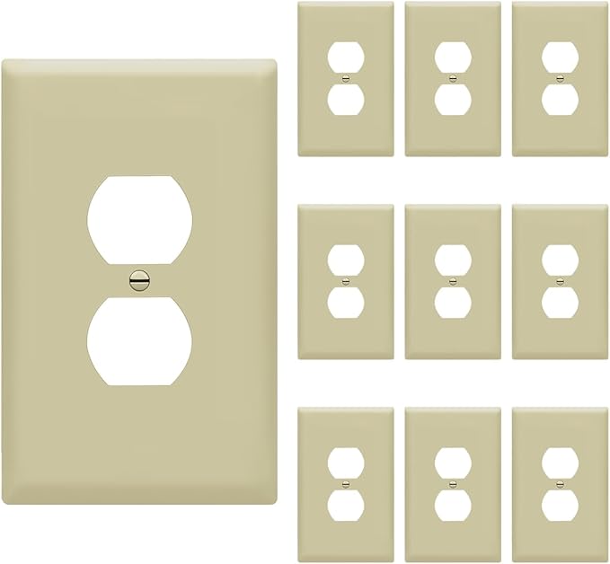 ENERLITES Duplex Receptacle Outlet Wall Plate, Jumbo Electrical Outlet Covers by Enerlites