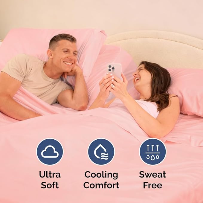 Split Head King Sheet Set – 4 Piece Flex Split Top King Sheets - Image 5