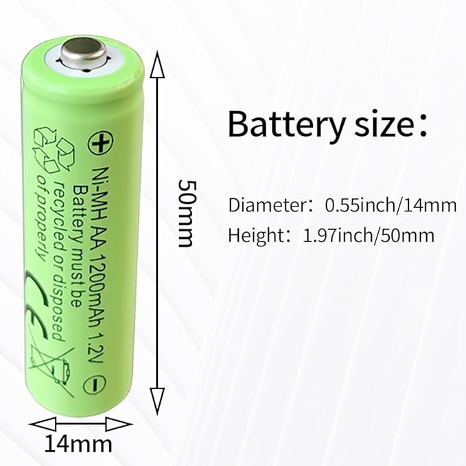 Rechargeable AA Batteries, 1200 mAh, Recharge up to 1000x Times, Pre-Charged - Image 9