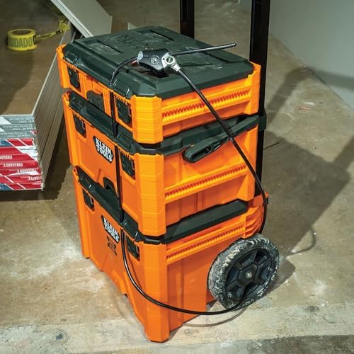 klein tools 54802mb modbox rolling tool box, heavy, side view