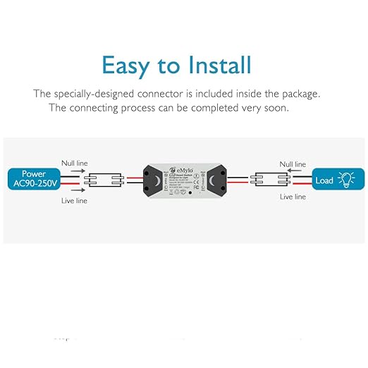 eMylo Smart WiFi Light Switch Wireless Relay Switch Module Remote Control Home - Image 7