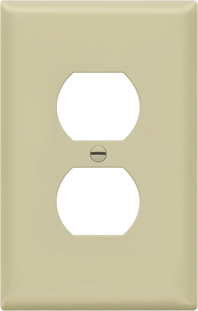 ENERLITES Duplex Receptacle Outlet Wall Plate, Midway Size 1-Gang 4.88" x 3.11" by Enerlites