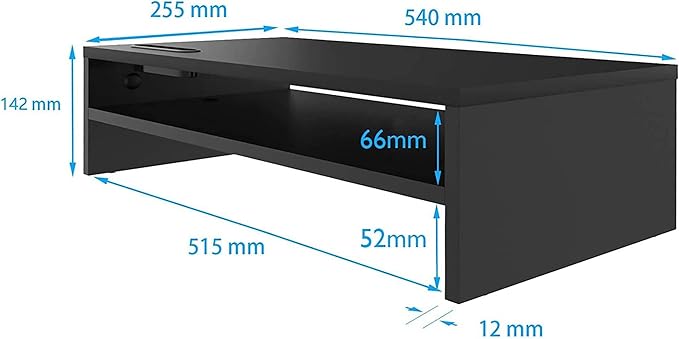 BONTEC Wood Monitor Stand Riser, 2-Tier Desktop Organizer - Image 6