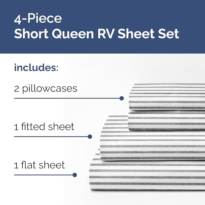 RV Short Queen Sheet Set 60 X 75 - Image 2