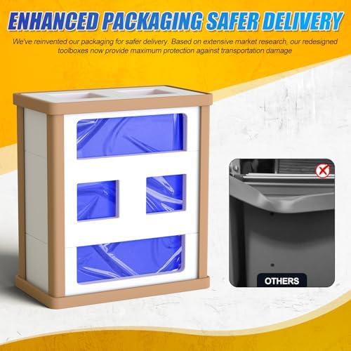 10-drawer rolling tool chest with wheels, lockable 2-in-1, package contents