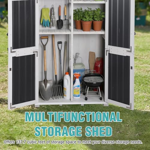sheds outdoor storage,garden shed with metal frame structure, package contents