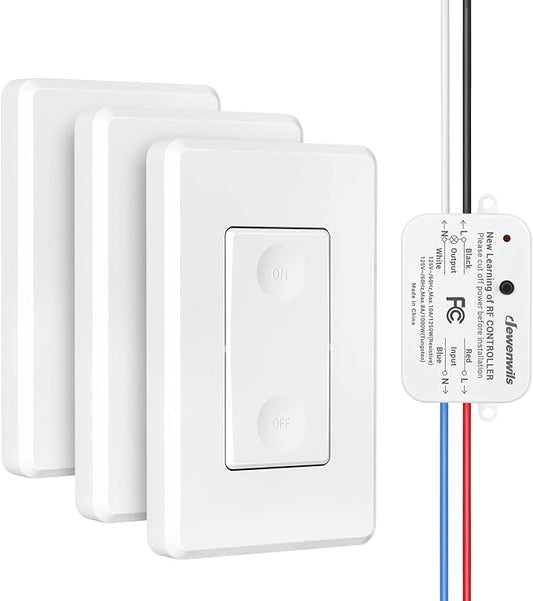 DEWENWILS Wireless Wall Light Switch Kit, No WiFi Needed Remote Control Switch by DEWENWILS
