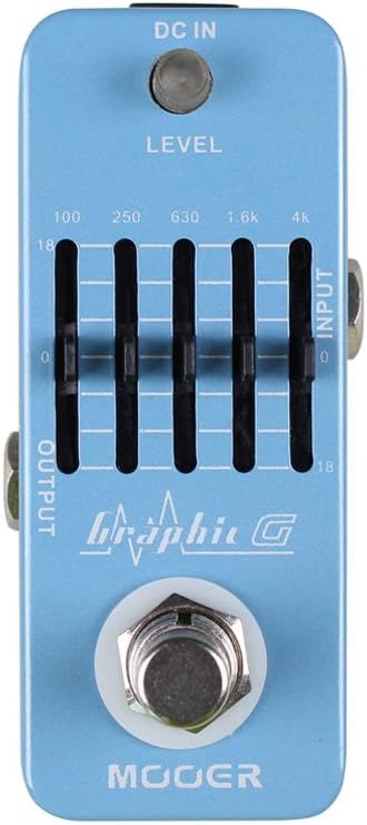MOOER Micro EQ equalizer pedal, 100 Hz ~ 4 kHZ range, 5 banks adjustment and by MOOER