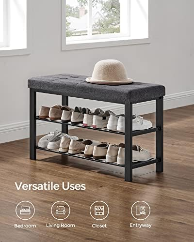 songmics shoe bench, storage bench, entryway bench with on a desk or shelf