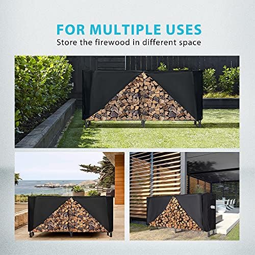 vivohome 8ft heavy duty indoor outdoor firewood storage on a desk or shelf