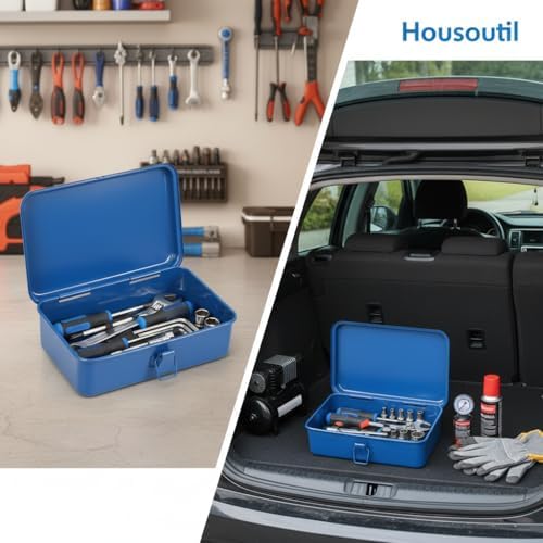 housoutil portable tool box repair tool storage container, close-up detail