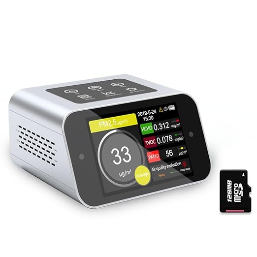 BRWISSEN A16 Air Quality Monitor Indoor PM1.0 PM2.5 PM10 Dust Meter TVOC HCHO by BRWISSEN