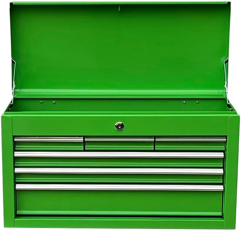 workington portable metal tool chest with 6 drawers showing dimensions