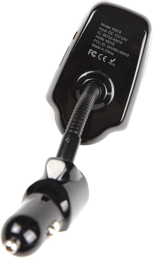 Nulaxy Car Bluetooth FM Transmitter, 1.44" Display Flexible Gooseneck, - Image 7