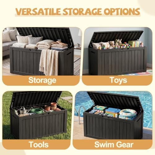 efu outdoor storage box waterproof,150 gal gen 2 showing dimensions