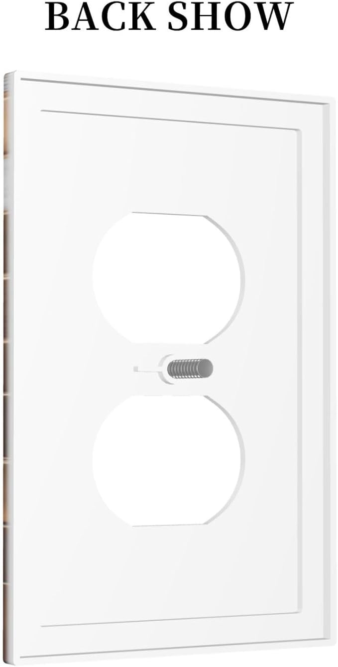 Bvtewkhz Brown Abstract Luxury Modern Geometric Cubic Marble Duplex Outlet - Image 4
