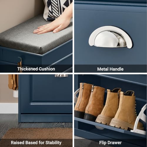 haotian shoe storage bench entryway, shoe cabinet bench, package contents