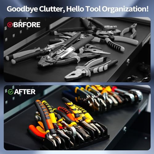 magnetic pliers organizer for tool boxdrawer, modular plier shown in use