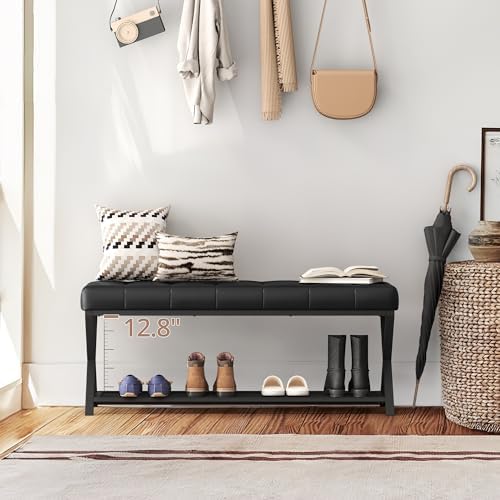 lue bona 44.5” end of bed bench with on a desk or shelf