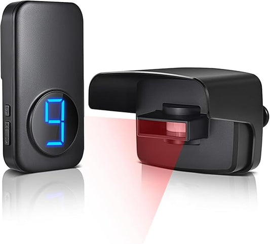 Wireless Driveway Alarm, Outdoor Weatherproof Motion Sensor & Detector by BISTEE