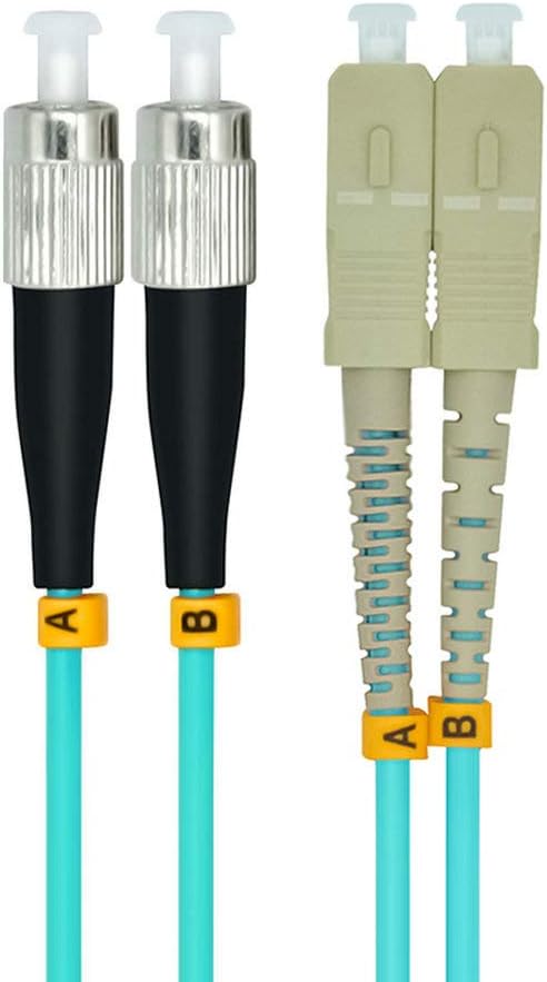 Jeirdus 50Meters 160ft SC to FC Duplex 50/125 10G OM3 Multi-Mode Fiber Optic - Image 2