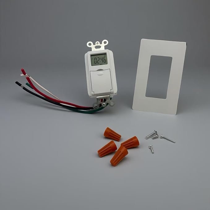 in Wall Digital Timer Switch, Indoor 7 Day Light Switch timers, 15A - Image 8
