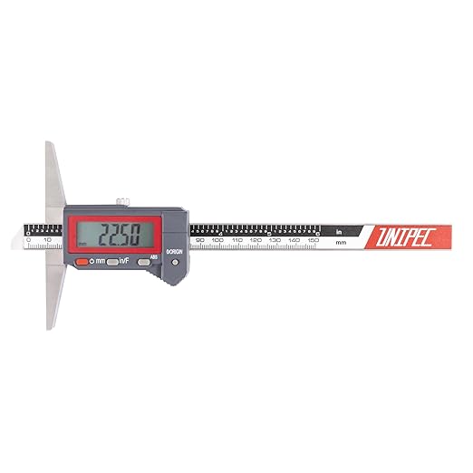 UNIPEC Absolute Digital Depth Caliper 0-150mm / 0-6", ±0.02mm Accuracy by UNIPEC
