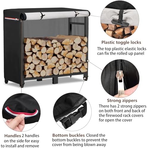 outdoor waterproof 34 inch small firewood rack cover, package contents