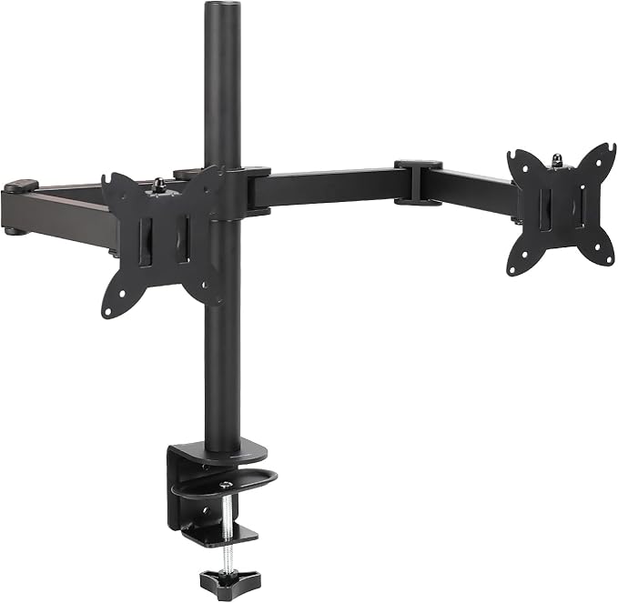 Amazon Basics Adjustable Dual Computer Monitor Arm Mount, Holds up to 32" by AmazonBasics