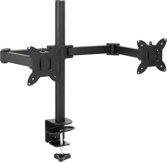 Amazon Basics Adjustable Dual Computer Monitor Arm Mount, Holds up to 32" by AmazonBasics