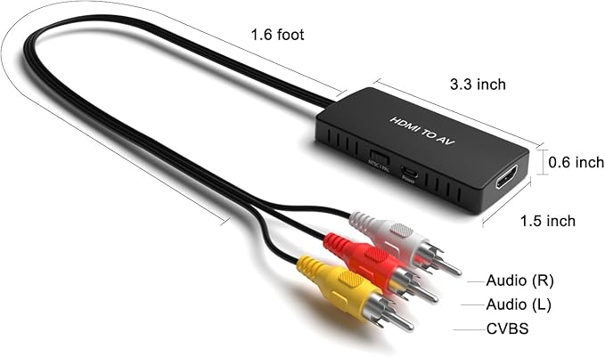Dingsun HDMI to RCA Converter Adapter HDMI to Older TV Adapter - Image 6