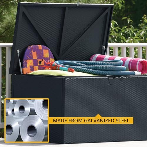 arrow 4' x 2' x 2' spacemaker anthracite showing dimensions