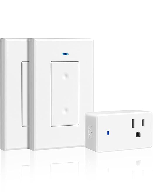 Remote Control Outlet Wireless Light Switch, Expandable and Removable Remote by Wilawels
