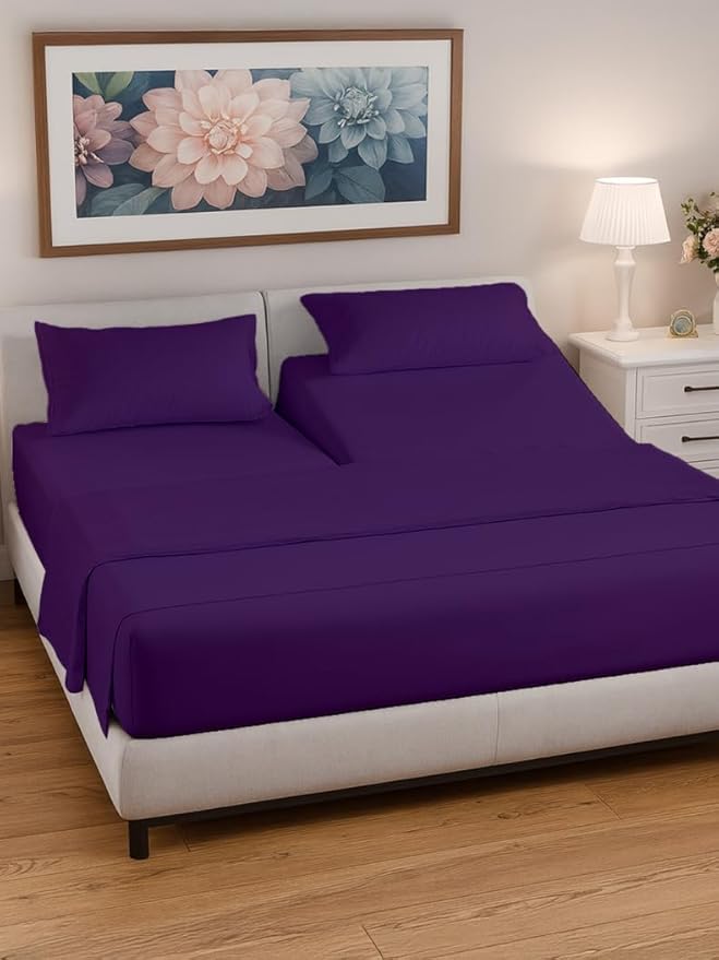Split Head King Sheet Set – 4 Piece Flex Split Top King Sheets - Image 2