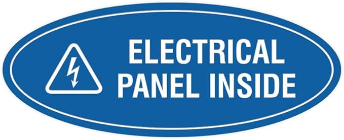 Signs ByLITA Oval Electrical Panel Inside Sign by SignsByLITA