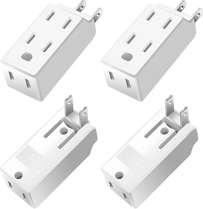 Multi Plug Outlet Extender, AC Flat Plug Adapter Outlet, Mini Indoor Wall Tap by Unknown