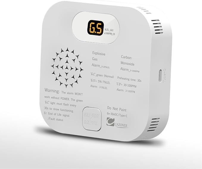 RV Carbon Monoxide Detector & Propane/Natural Gas Detectors, 10-Year Lifespan - Image 7