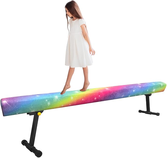 Wesky Adjustable Balance Beam, High and Low Floor Beam Gymnastics Equipment by Wesky