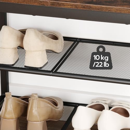 hoobro shoe bench, 3-tier shoe rack,industrial shoe organizer, package contents