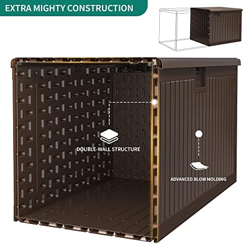yitahome 320 gallon extra large deck box, package contents